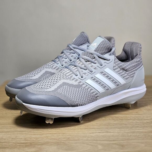 Adidas Ultraboost DNA 5.0 Baseball Cleats Shoes Grey White Men's 12.5 New ID9602 - Picture 1 of 14
